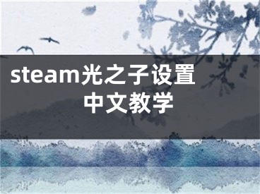 steam光之子设置中文教学