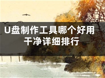 U盘制作工具哪个好用干净详细排行