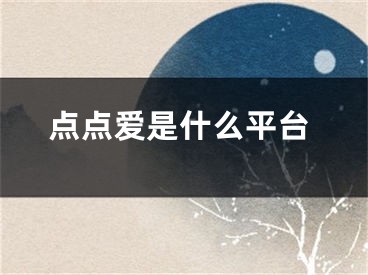 点点爱是什么平台