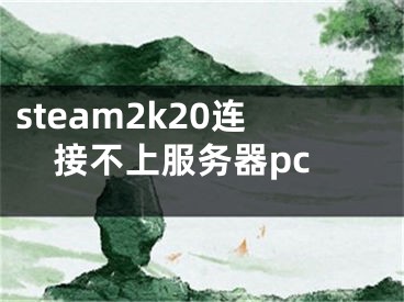 steam2k20连接不上服务器pc