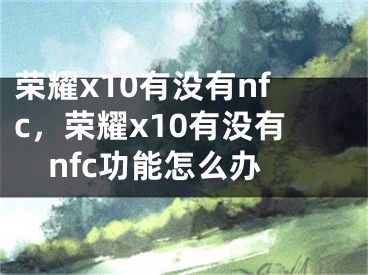 荣耀x10有没有nfc，荣耀x10有没有nfc功能怎么办