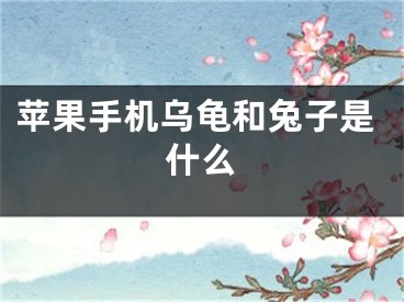 苹果手机乌龟和兔子是什么