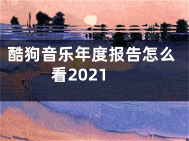 酷狗音乐年度报告怎么看2021