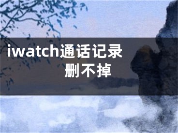 iwatch通话记录删不掉