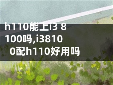 h110能上i3 8100吗,i38100配h110好用吗