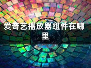 爱奇艺播放器组件在哪里