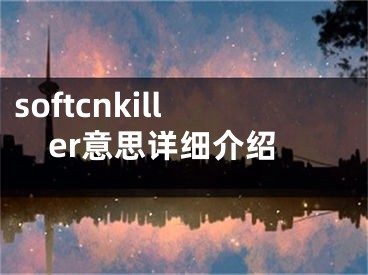 softcnkiller意思详细介绍