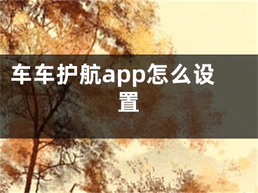 车车护航app怎么设置