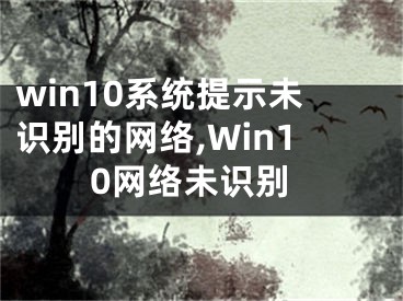 win10系统提示未识别的网络,Win10网络未识别