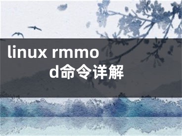 linux rmmod命令详解