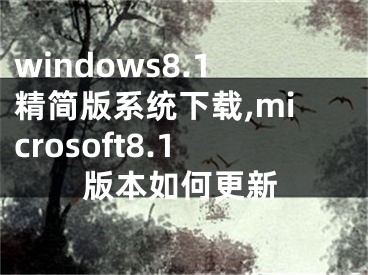 windows8.1精简版系统下载,microsoft8.1版本如何更新