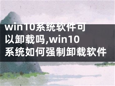 win10系统软件可以卸载吗,win10系统如何强制卸载软件