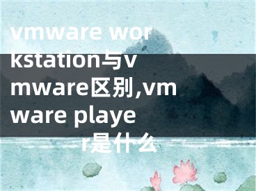 vmware workstation与vmware区别,vmware player是什么