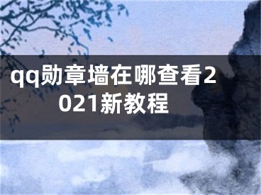 qq勋章墙在哪查看2021新教程