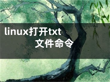 linux打开txt文件命令