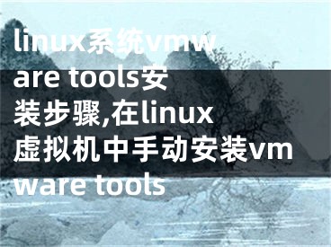 linux系统vmware tools安装步骤,在linux虚拟机中手动安装vmware tools