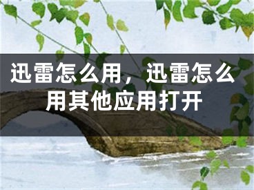 迅雷怎么用，迅雷怎么用其他应用打开