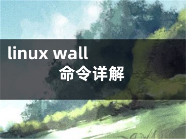 linux wall命令详解