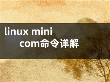 linux minicom命令详解