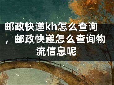 邮政快递kh怎么查询，邮政快递怎么查询物流信息呢