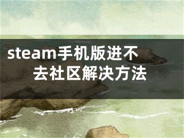 steam手机版进不去社区解决方法