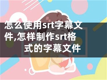 怎么使用srt字幕文件,怎样制作srt格式的字幕文件