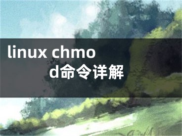 linux chmod命令详解