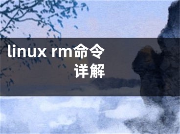 linux rm命令详解