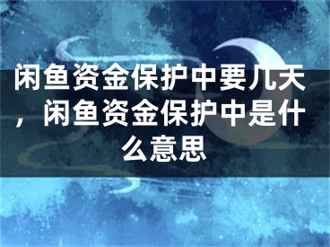 闲鱼资金保护中要几天，闲鱼资金保护中是什么意思