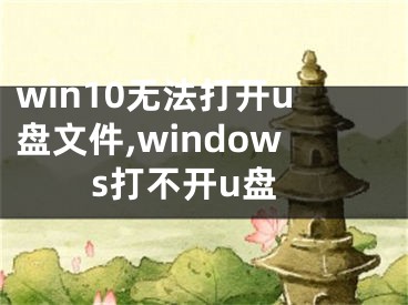 win10无法打开u盘文件,windows打不开u盘