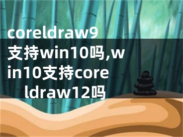 coreldraw9支持win10吗,win10支持coreldraw12吗