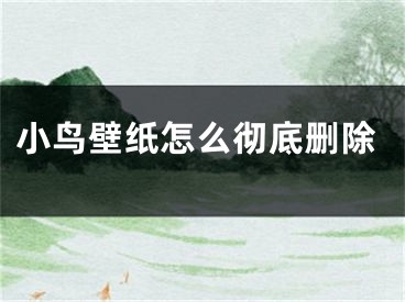 小鸟壁纸怎么彻底删除