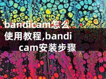 bandicam怎么使用教程,bandicam安装步骤