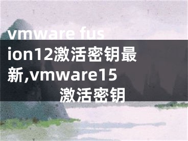 vmware fusion12激活密钥最新,vmware15激活密钥