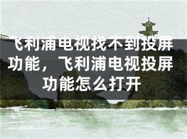 飞利浦电视找不到投屏功能，飞利浦电视投屏功能怎么打开