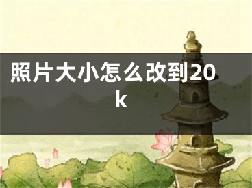 照片大小怎么改到20k