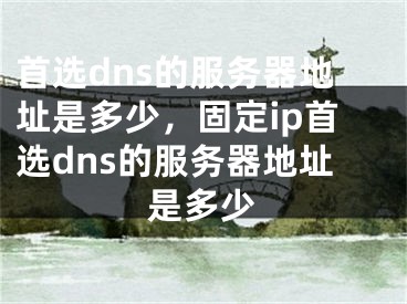 首选dns的服务器地址是多少，固定ip首选dns的服务器地址是多少
