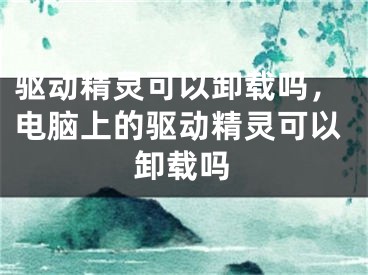 驱动精灵可以卸载吗，电脑上的驱动精灵可以卸载吗