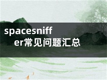 spacesniffer常见问题汇总