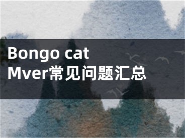 Bongo cat Mver常见问题汇总