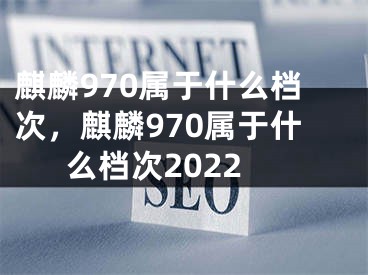 麒麟970属于什么档次，麒麟970属于什么档次2022