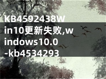 KB4592438Win10更新失败,windows10.0-kb4534293