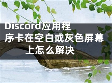 Discord应用程序卡在空白或灰色屏幕上怎么解决 