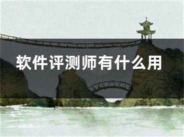 软件评测师有什么用