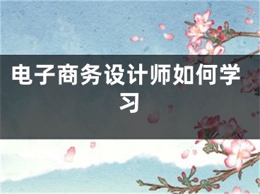 电子商务设计师如何学习