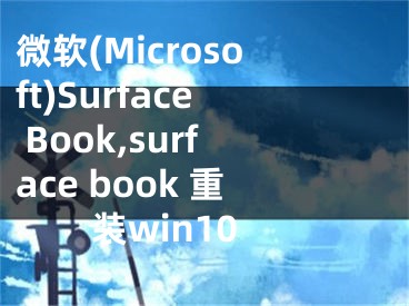 微软(Microsoft)Surface Book,surface book 重装win10