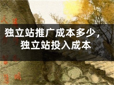 独立站推广成本多少，独立站投入成本