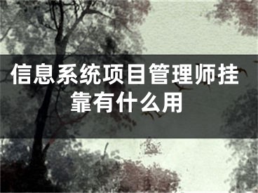 信息系统项目管理师挂靠有什么用