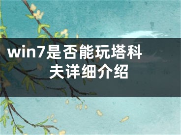 win7是否能玩塔科夫详细介绍