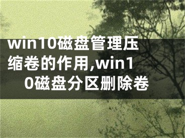 win10磁盘管理压缩卷的作用,win10磁盘分区删除卷